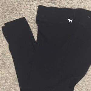 Victoria's Secret PINK YOGA Black Leggings Sleek Stretchy Design